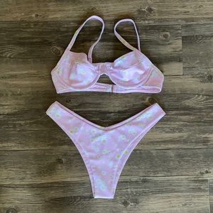Koana Swim - Top & Bottom (pink floral pattern)